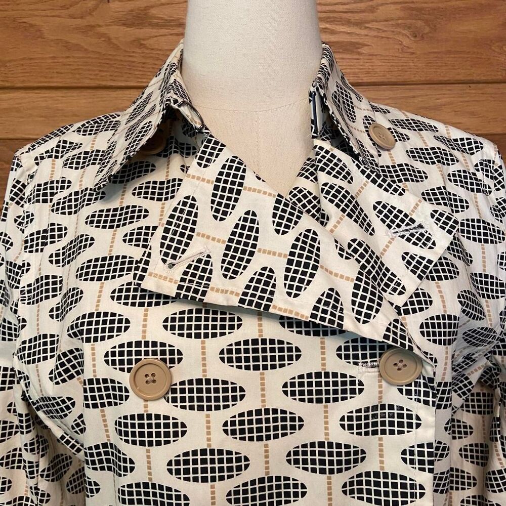 Gap vintage y2k graphic mod printed trench coat jacket - Picture 2 of 6